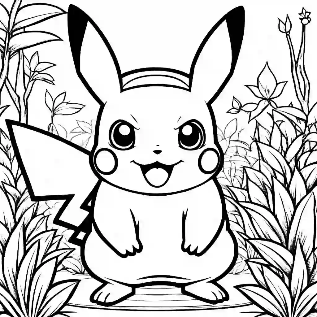 Pikachu (Pokemon) coloring pages